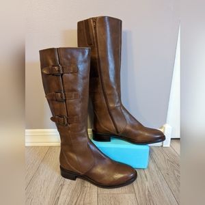 Knee high leather boots